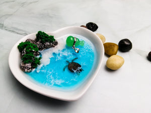 海龟与大海-心型陶瓷收纳盘
